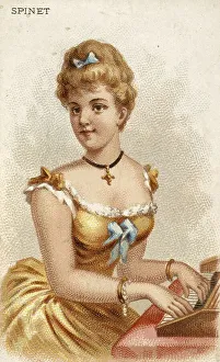Musical instruments, Woman playing a musical instrument