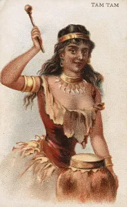 Musical instruments, Woman playing a musical instrument