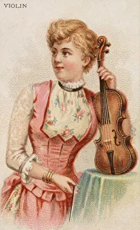Musical instruments, woman playing a musical instrument