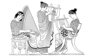 Musicians playing stringed instruments