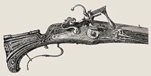 Musket, England, 17th century, From British Battles on Land and Sea