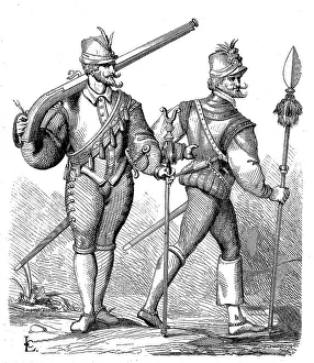 Musketeer and officer of the infantry