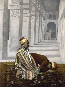 Muslims at prayer, Holy Land, Historical