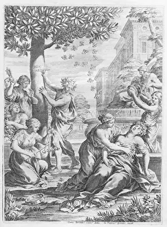 Mythological scene, copperplate engraving
