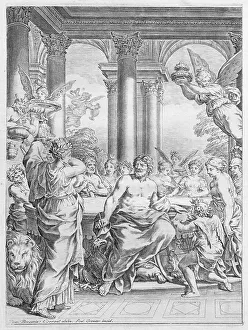 Mythological scene, copperplate engraving
