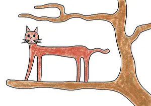 Framed Print : Naive illustration, children drawing Framed Print : Naive illustration, children drawing