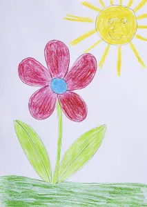 Naive illustration, children's drawing
