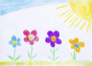 Naive illustration, children's drawing