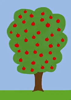 Naive illustration, children's drawing