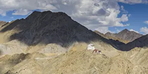 Category Buddhism Prints: The Namgyal Tsemo Gompa monastery on Tsenmo Hill