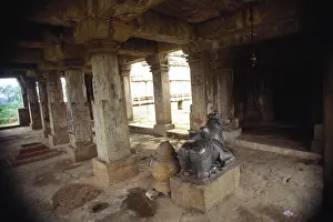 Nandi statue in temple, Bastar, Chhatisgarh, India