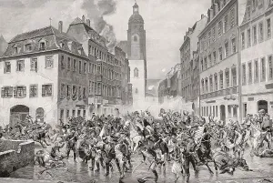 Napoleon's flight through Leipzig