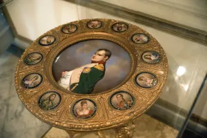 Napoleons painting on disk in scindia museum in jaivilas palace