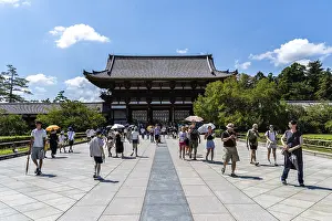 Nara, Japan - August 14, 2024: Todai-ji Temple in Nara