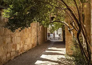 Narrow gateway from the courtyard of the museum at the University of Salamanca in Spain