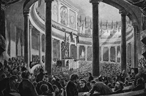 National assembly in the Paulskirche church in Frankfurt am Main