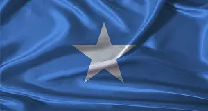 National flag of Somalia with cloth texture