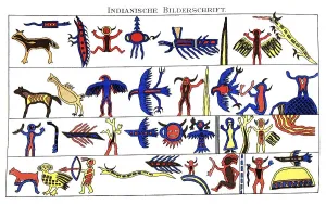 Native American indian picture writing