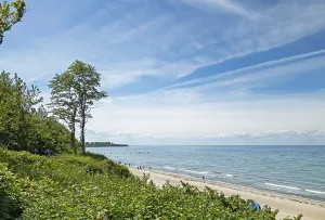 Natural sandy beach, Baltic resort Rerik