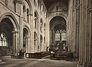 Nave of Romsey Abbey, former Cistercian monastic abbey in Maltby in South Yorkshire in England
