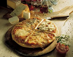 Neapolitan cheese pizza with mozzarella