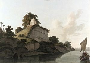 Near Currah, on the river Ganges, India, ca 1880, digitally enhanced reproduction of a 19th century model, Asia