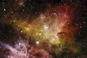 Outer Space Prints: Nebulae and stars in outer space