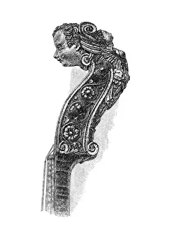 Neck and scroll of Ole Bulls Gaspar Di Salo violin