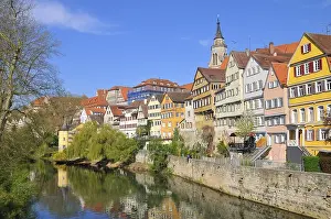 Neckar front, Tuebingen, Baden-Wuerttemberg