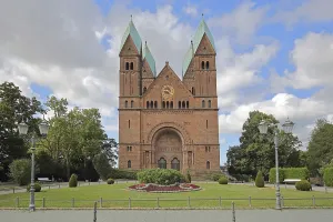 Neo-Romanesque Church of the Saviour with twin towers