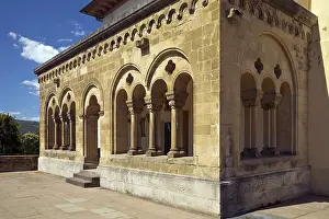 Neo-Romanesque hall in the inner courtyard of Bad Homburg vor der Hohe Castle