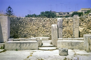Neolithic temples of Tarxien, prehistoric archaeological site, Malta, Europe 1971, Europe