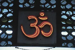 Neon sign of OM, Pune