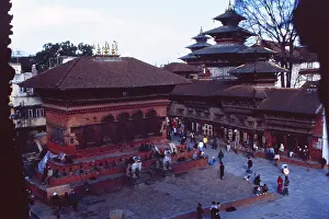 Nepal: Pagoda and main square of Kathmandu