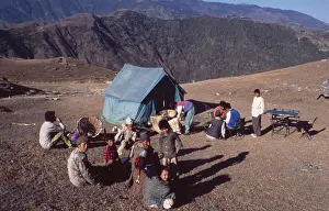 Nepal: Trekking in the Himalayas near Kathmandu