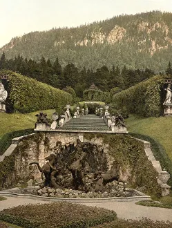 The Neptune Fountain at Linderhof Castle in Upper Bavaria