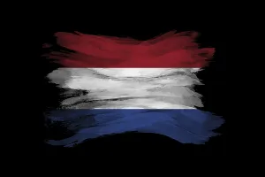 Netherlands glitter flag, national flag