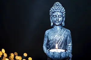 Netherlands. October 2022.buddha statue in calm rest pose