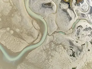 Network of channels and streams at low tide