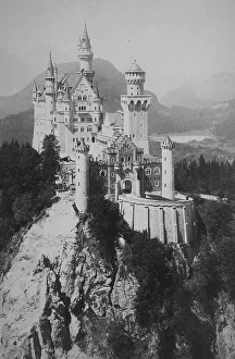 Neuschwanstein Castle in 1888, Schwangau near Fuessen