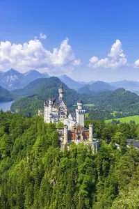 Neuschwanstein Castle in summer