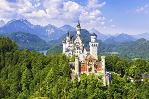 Neuschwanstein Castle in summer