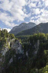 Neuschwanstein Castle, view, suspension bridge