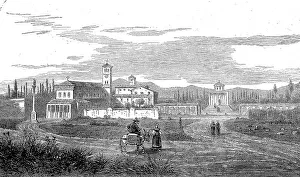 The New Cemetery, Campo Santo, in 1869 in Rome
