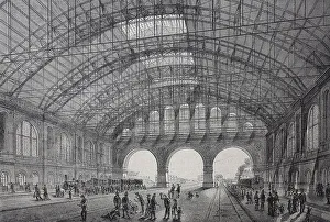 The new railway station Anhalt at Berlin