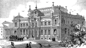 The new stock exchange in Leipzig in 1870