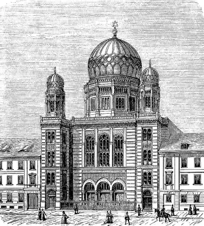 New Synagogue in Berlin, built in the mid-19th century