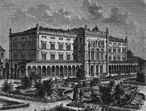 New University of Koenigsberg, woodcut 1888