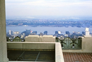 New York in 1966, Manhattan, view from the RCA Building to the Hudson River