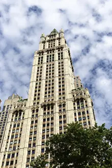 New York City / USA - JUN 20 2018: The Woolworth Building in the Financial District of Lower Manhattan in New York City